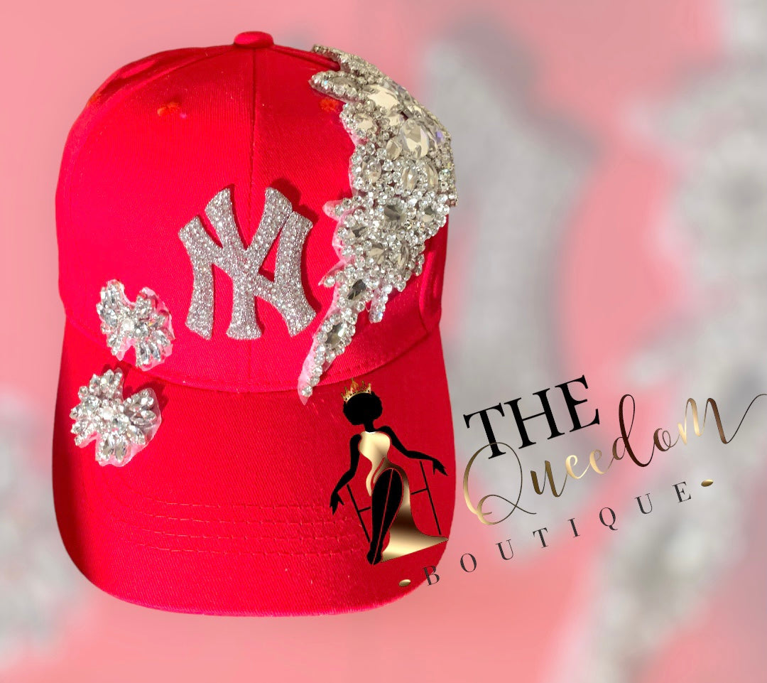 Red Custom NY Baseball Cap