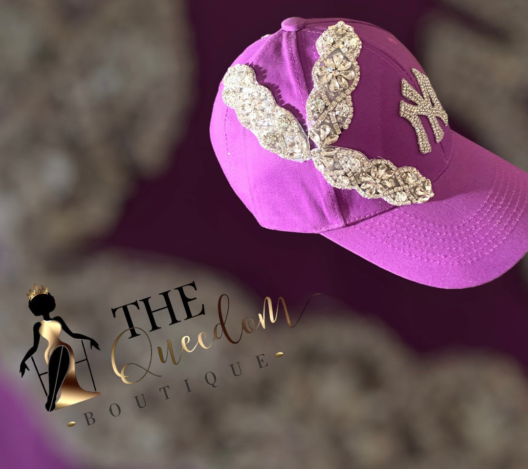 Purple Custom NY Baseball Cap