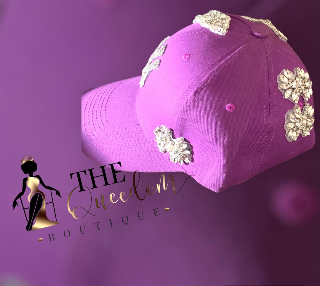 Purple Custom NY Baseball Cap