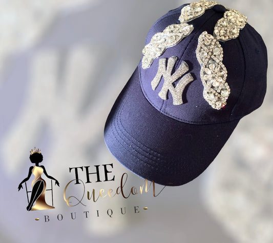 Navy Blue Custom NY Baseball Cap