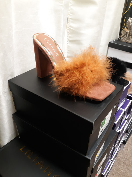 Fur Baby Block Heel