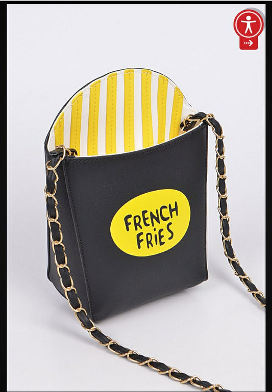 Upsize my fries cross body purse