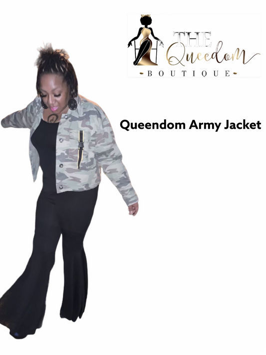 Queendom Army Crop Jacket